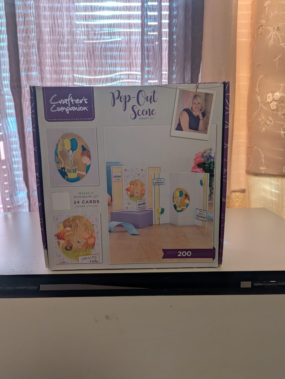 NEW Crafters Companion Pop-Out Scene Craft Card Kit - White and Purple #38 200pc